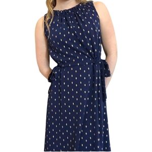 Juicy Couture Side Ties Cinched Waist Polka Dot Dress